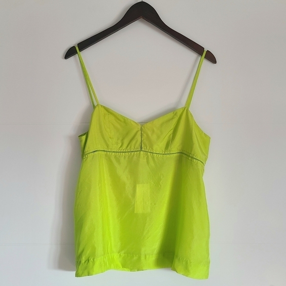 DRIES VAN NOTEN Silk Camisole, Size 8, Neon Green, NWT - Picture 5 of 16